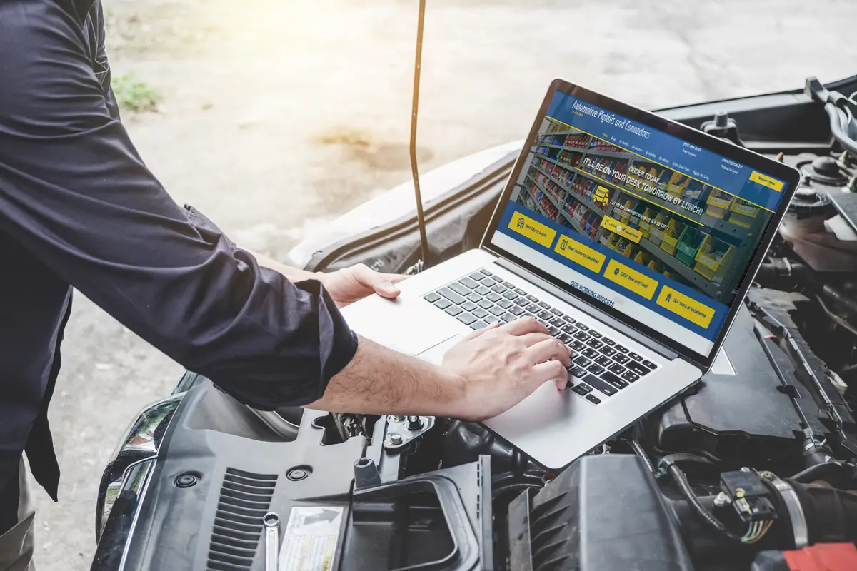 Automotive pigtail and connector - laptop search